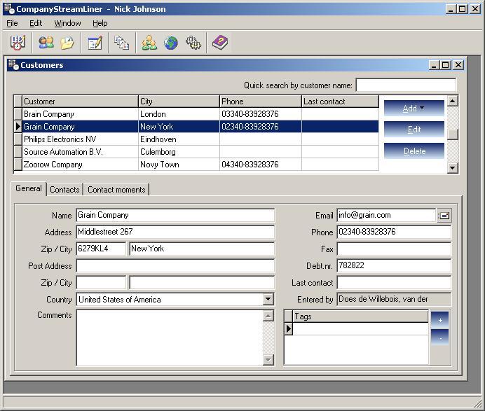 CompanyStreamLiner Screenshot